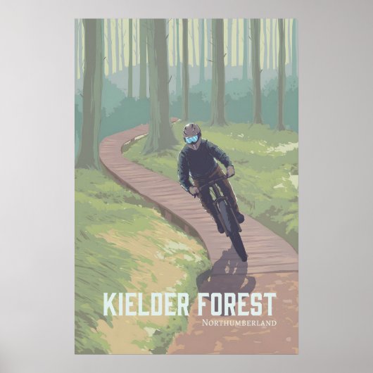 Kielder Forest Mountain Biking Travel Poster ポスター (正面)