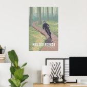 Kielder Forest Mountain Biking Travel Poster ポスター (ホームオフィス)