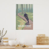 Kielder Forest Mountain Biking Travel Poster ポスター (キッチン)