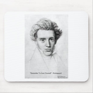 Kierkegaard "Love Yourself"愛引用文ギフトなど マウスパッド