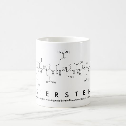 Kierstenペプチド名mug コーヒーマグカップ (中央)