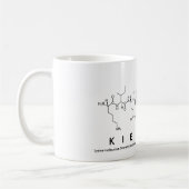 Kierstenペプチド名mug コーヒーマグカップ (左)