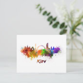 Kiev skyline in watercolor ポストカード (スタンド正面)