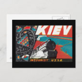 Kiev_Vintage Travelポスターアートワーク ポストカード (正面/裏面)