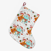 Kiff and Barry Holiday ラージクリスマスストッキング (正面 (吊り時))