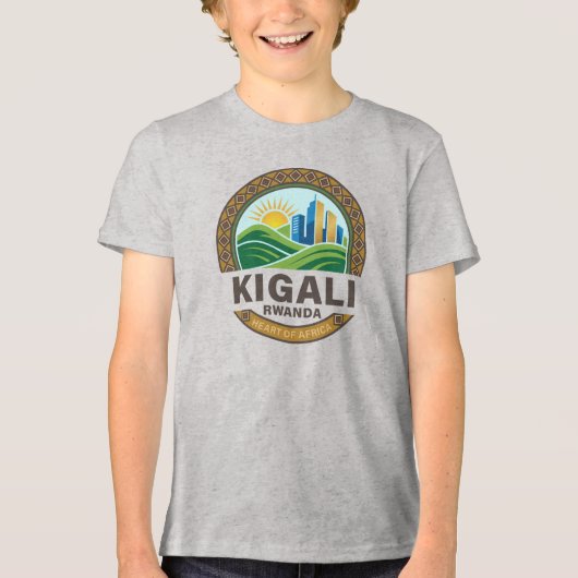 Kigali Rwanda Africa トライブレンドＴシャツ (正面)