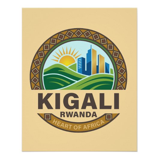 Kigali Rwanda Africa ポスター (正面)