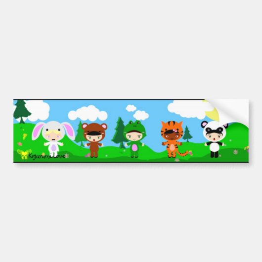Kigurumi愛女の子 バンパーステッカー (正面)