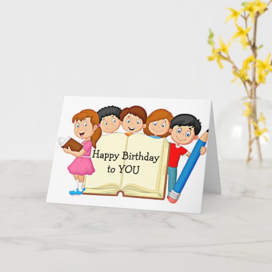 KIIDSすべての同意Uはハッピーバースデー車を持つべきである カード (黄色い花)