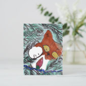 Kiitenはクリスマスツリーライトによって魅了されます シーズンポストカード (スタンド正面)