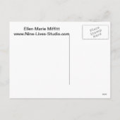 Kiitenはクリスマスツリーライトによって魅了されます シーズンポストカード (裏面)