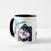 KIITOSサンタフィンランドのLapphundはスタイルをマグ選びます マグカップ (正面左)