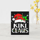 Kiki Claus Christmas Lights Pajama Family Matching カード (黄色い花)