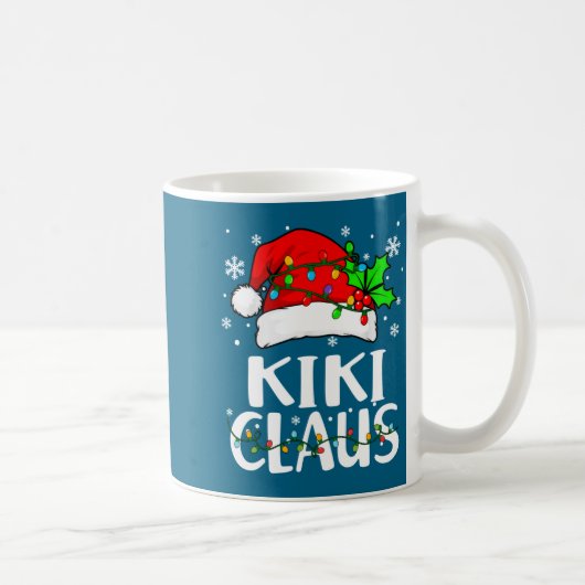 Kiki Claus Christmas Lights Pajama Family Matching コーヒーマグカップ (右)