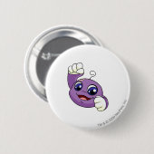 Kikoの紫色 缶バッジ (正面&裏面)