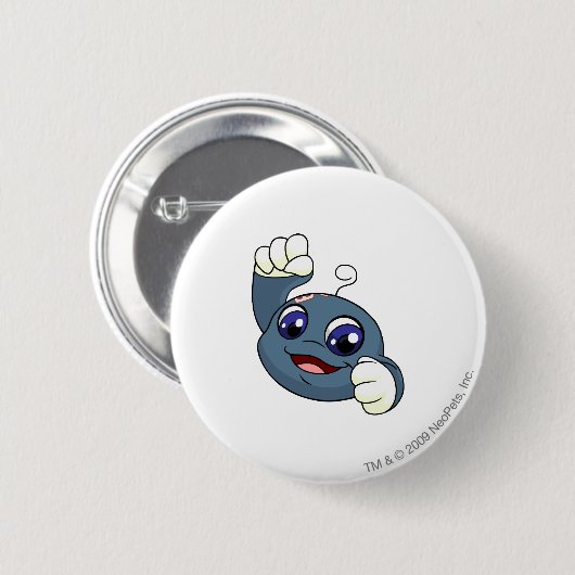 Kikoの青 缶バッジ (正面&裏面)