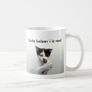 Kikoのlolcatのマグは"beleev Iのizの巻き枠に得ました" コーヒーマグカップ