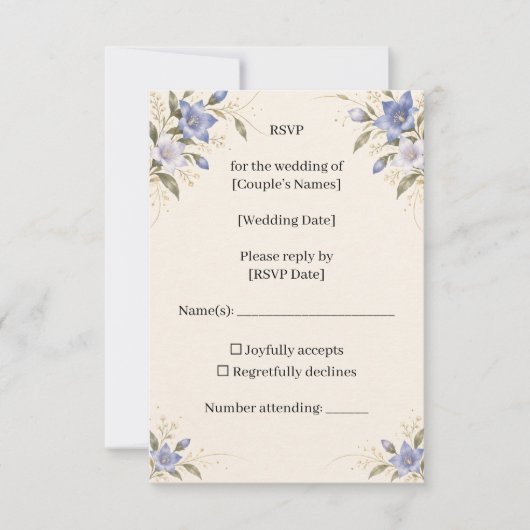 Kikyo Wedding RSVP Card (正面)