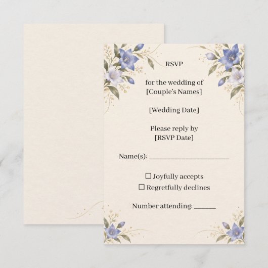 Kikyo Wedding RSVP Card (正面/裏面)