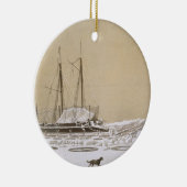 Kil-BourounのLa Flecheは「NOからの氷によって、侵入しました セラミックオーナメント (右)