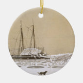 Kil-BourounのLa Flecheは「NOからの氷によって、侵入しました セラミックオーナメント (正面)