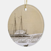 Kil-BourounのLa Flecheは「NOからの氷によって、侵入しました セラミックオーナメント (左)