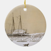 Kil-BourounのLa Flecheは「NOからの氷によって、侵入しました セラミックオーナメント (裏面)