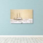 Kil-BourounのLa Flecheは、'Nosから氷に侵入した キャンバスプリント (インサイチュ (ウッドフロア))