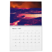 Kilaueaの火山、ハワイ カレンダー (2月 2027)