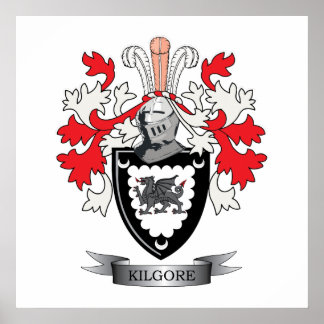 Kilgore Family Crest Coat of Arms ポスター