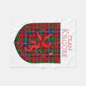 Kilgore Tartan Scottish Plaid Lion Rampant フリースブランケット (正面(横))