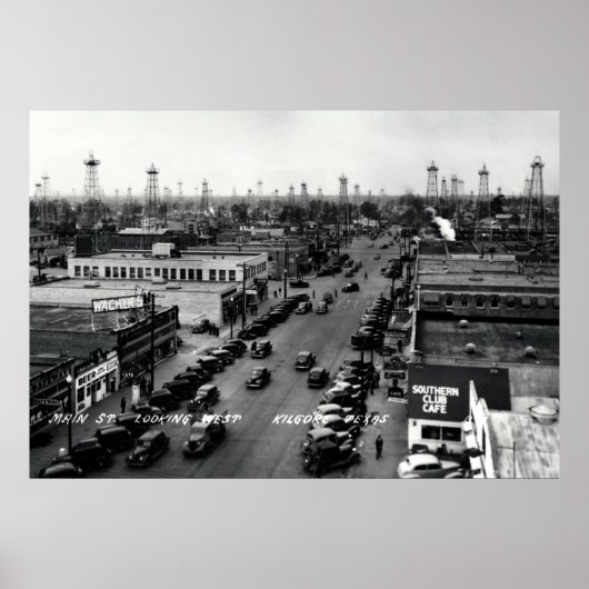 KILGORE TEXAS OIL FIELD c. 1938 ポスター (正面)