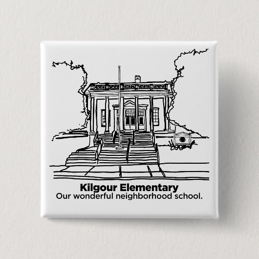 Kilgourの正方形のバッジ 缶バッジ (正面)