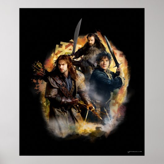 KILI、BILBO BAGGINS™、THORIN OAKENSHIELD™ Art ポスター (正面)