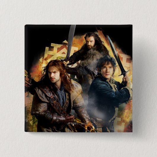 KILI、BILBO BAGGINS™、THORIN OAKENSHIELD™ Art 缶バッジ (正面)