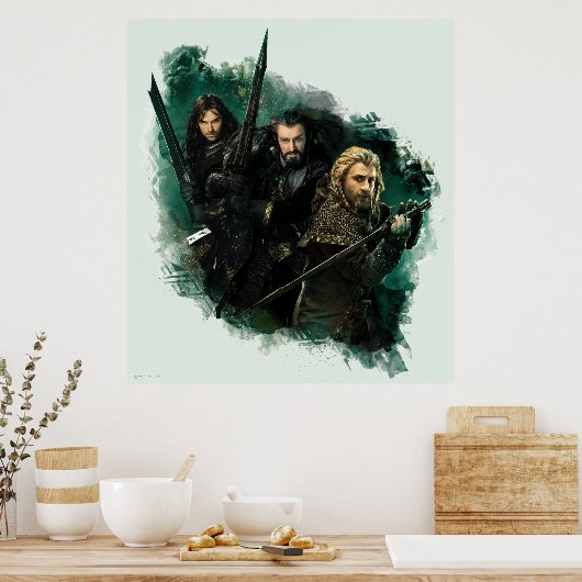 Kili、THORIN OAKENSHIELD™、Fili Graphic ポスター (キッチン)