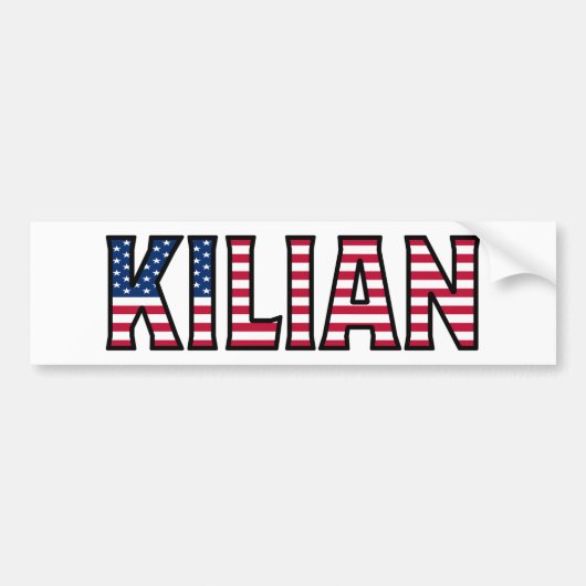 Kilian Name Vorname USA AufkleberステッカーAuto バンパーステッカー (正面)