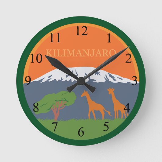 Kilimanjaro ラウンド壁時計 (正面)
