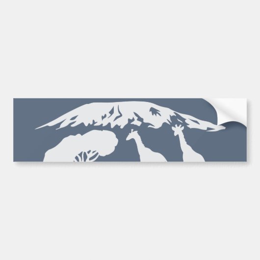Kilimanjaro (青い) バンパーステッカー (正面)