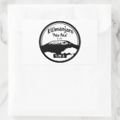Kilimanjaro 'pole' – ゆっくり行く 長方形シール (バッグ)