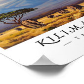 Kilimanjaro Tanzania Wall Art, African Mountain ポスター (角)
