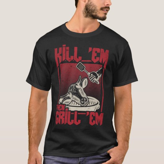 Kill Em Grill Em Bbq Tシャツ (正面)