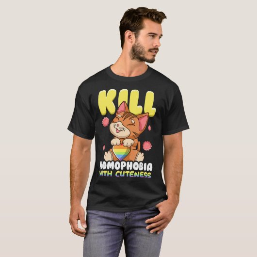 Kill Homophobia with Cuteness Equality Tシャツ (正面フル)