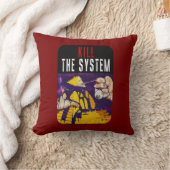 Kill the System Anti-Establishment Pyramid Eye Art クッション (ブランケット)