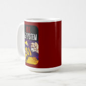 Kill the System Anti-Establishment Pyramid Eye Art コーヒーマグカップ (正面左)