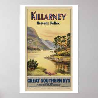 Killarney Heaven's Park Ireland Vintage Travel ポスター