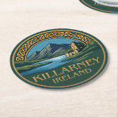 Killarney Ireland ラウンドペーパーコースター (アングル)