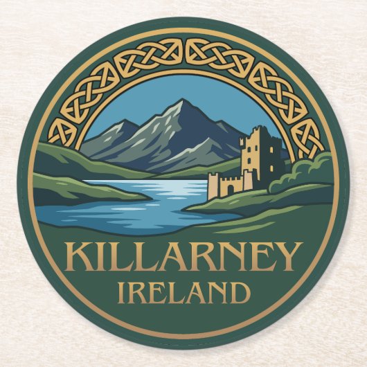 Killarney Ireland ラウンドペーパーコースター (正面)