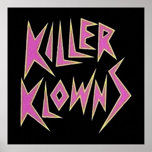 KILLER KLOWNS宇宙空間ロゴ ポスター (正面)