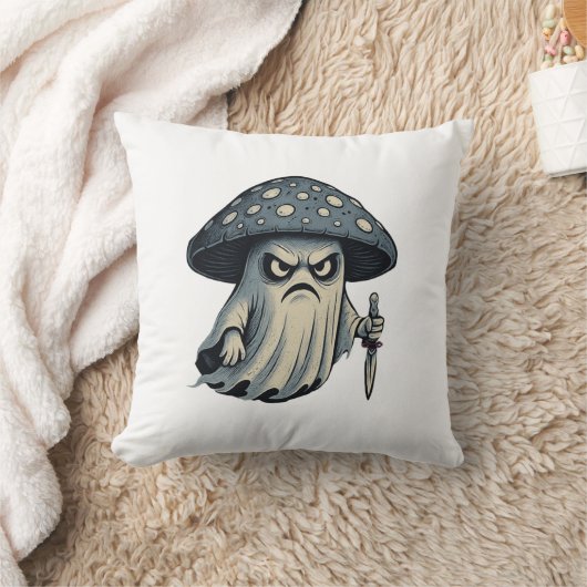 Killer 'Shroom – Spooky Ghost with Knife クッション (ブランケット)
